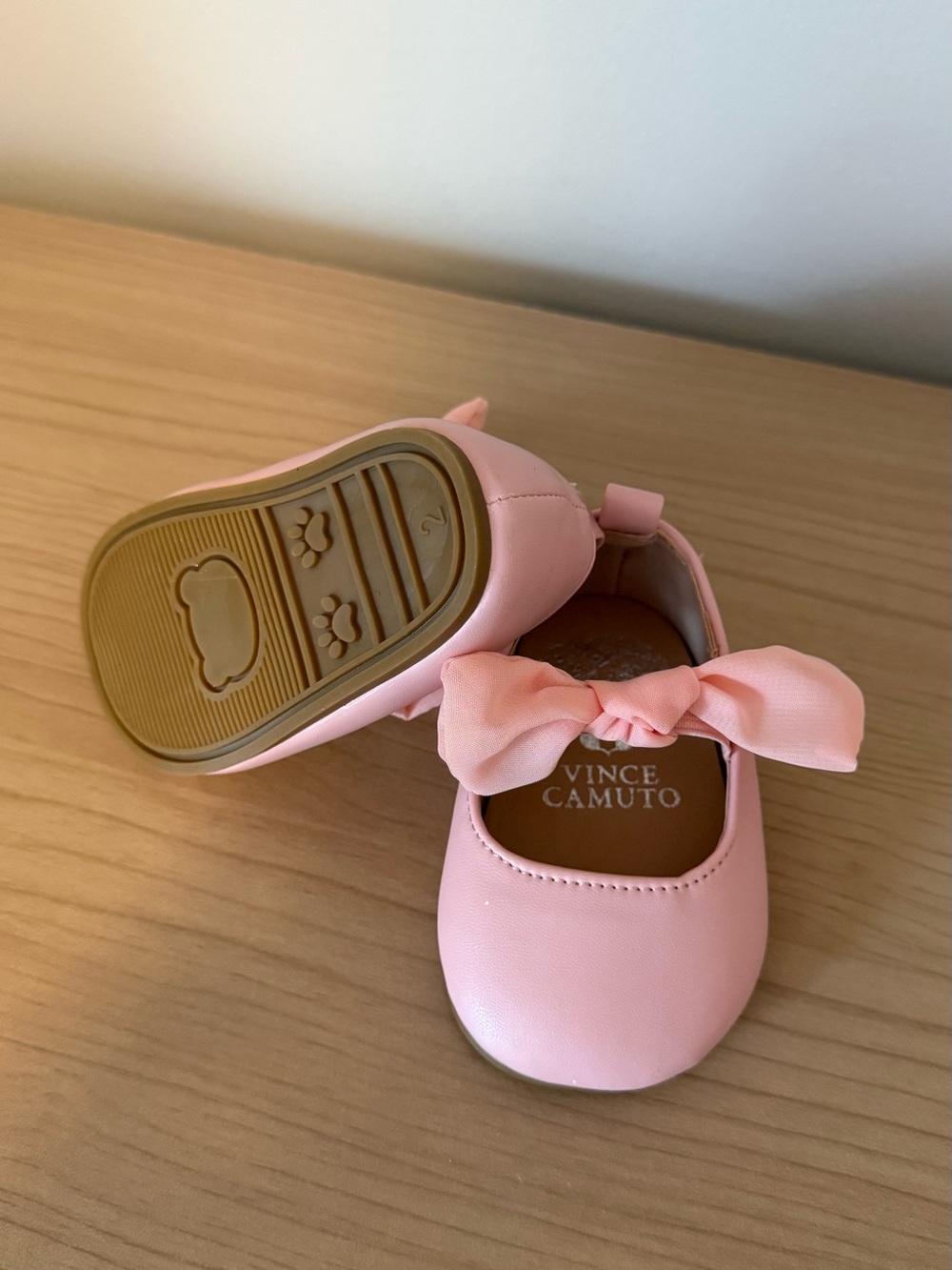 Vince Camuto Baby Pink Bow Mary Janes